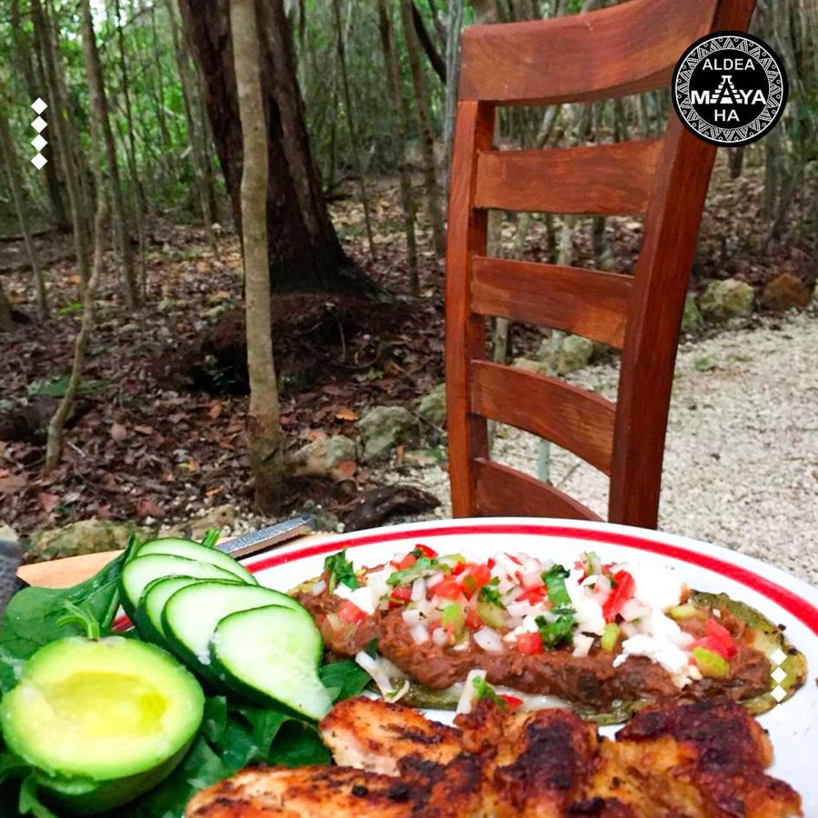Aldea Maya-Ha Cabanas Con Cenotes Puerto Morelos Kültér fotó